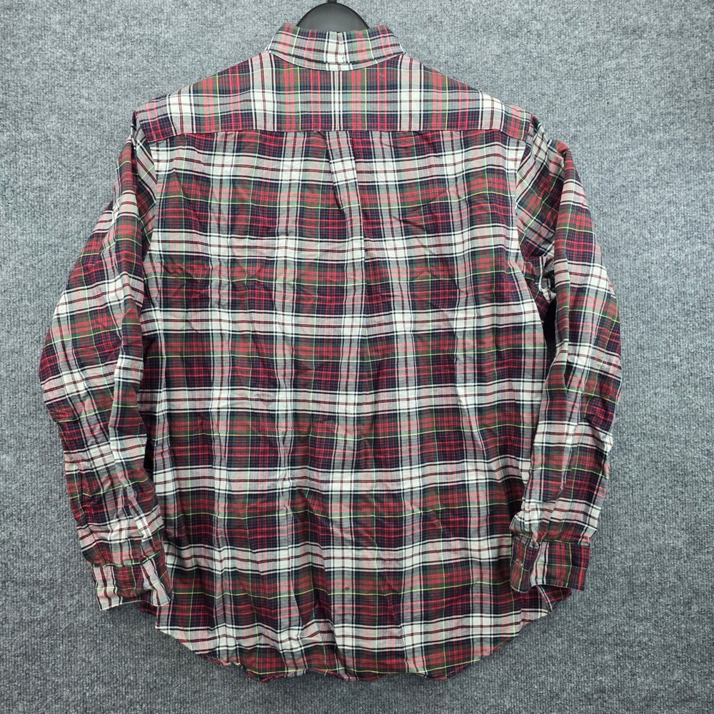 Ralph Lauren Plaid Button Down Shirt Men's XL Long Sleeve Green Pony Logo - Picture 4 of 9